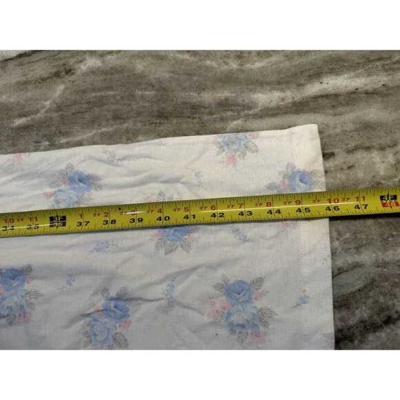 ARIA Floral Nightgown White w Pink Blue Flowers Long Sleeve Grandmacore Large - Picture 8 of 8